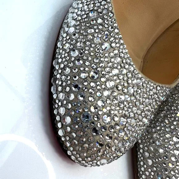 🌷❤️‍🔥FINAL SALE 🔥 NO OFFERS🌷Christian Louboutin Lady Lynch Swarovski 38.5 - Picture 5 of 9